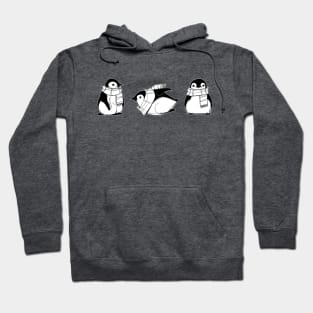 Winter Penguins with scarves Hoodie